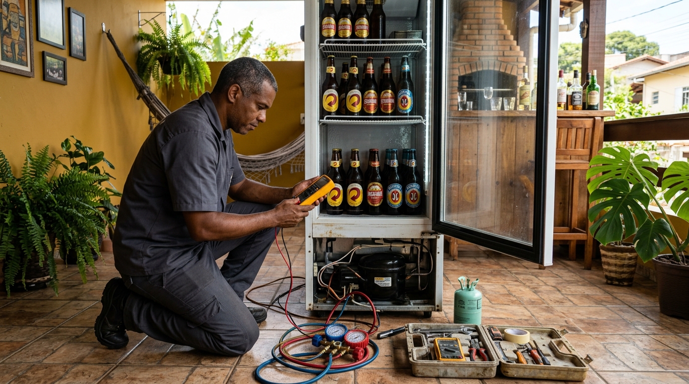 Manutenção da placa eletrônica de cervejeira em Londrina‑PR