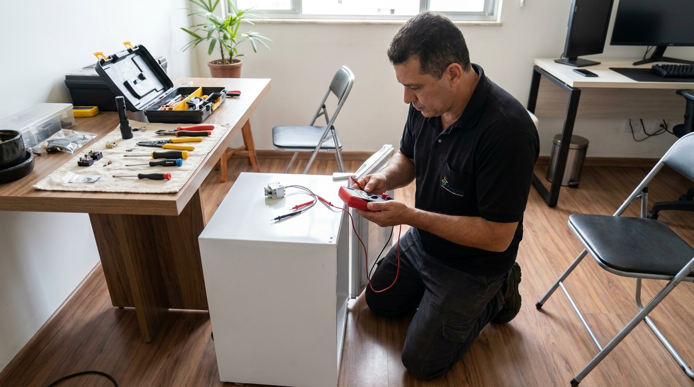 Reparo da placa eletrônica de frigobar em Londrina‑PR